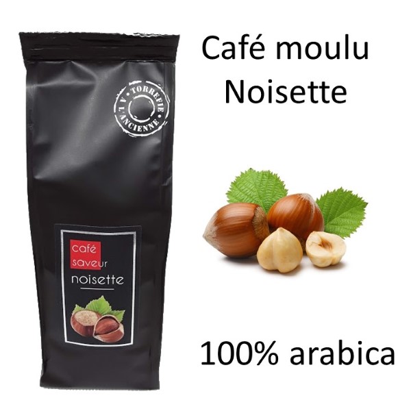 Café moulu Moka aromatisé aux noisettes 125g